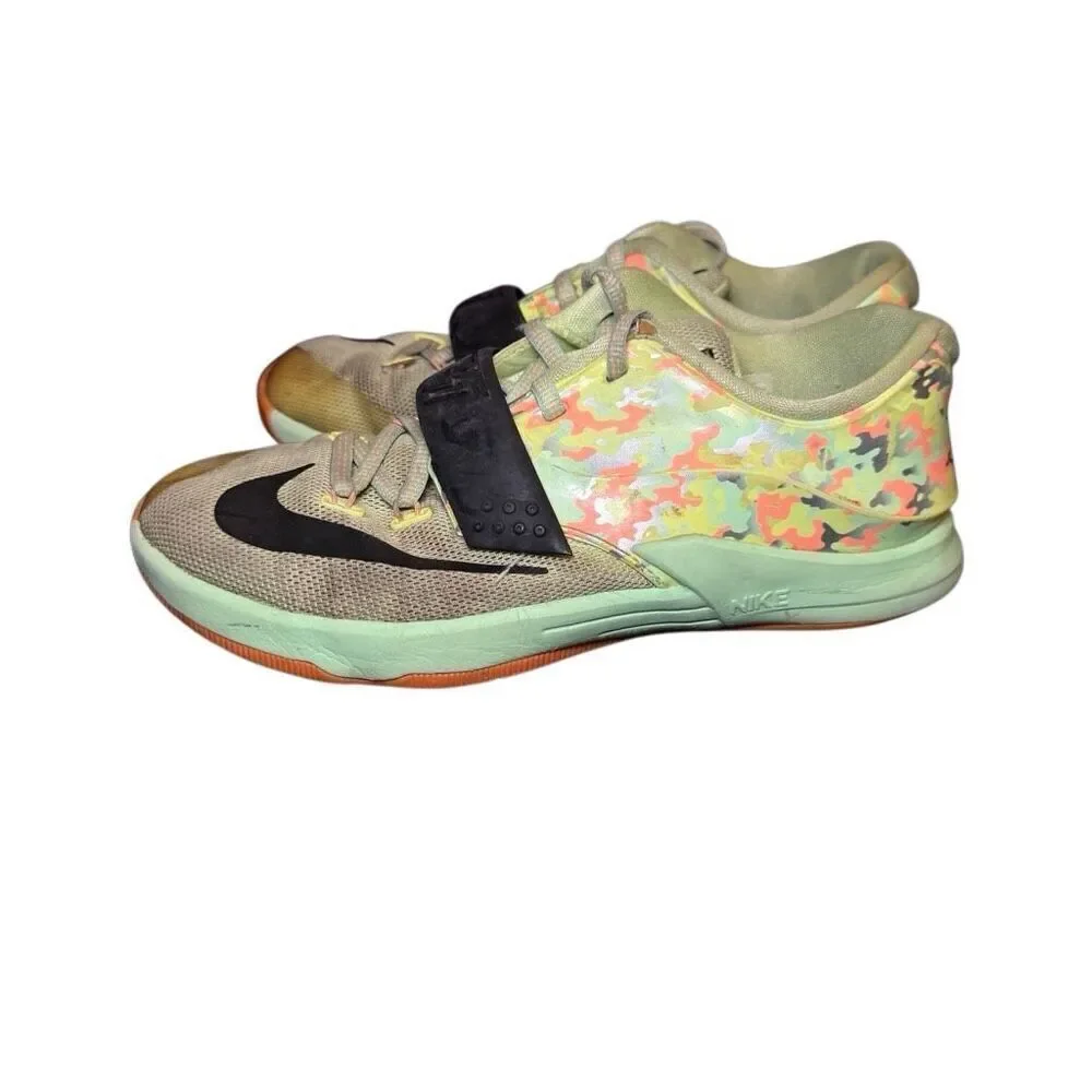 Nike KD 7 Easter Liquid Lime Green Shoes Kevin Durant Boys Sneakers Size 2.5 Y